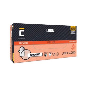 Červa Jednorázové rukavice LOON latexové, pudrové velikost L/9