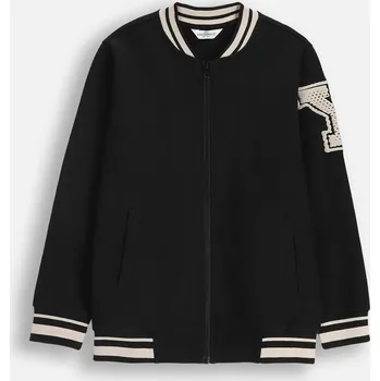 Chlapecká mikina Dětská Rozepínací Mikina Chlapecká Černá Baseballová Mikina Velikost 164 Coccodrillo ZC5