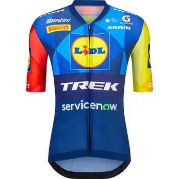 Sport Týmový dres Santini Lidl-Trek RSL SIZE: XXL, COLOR_NAME: tmavě modrá/žlutá