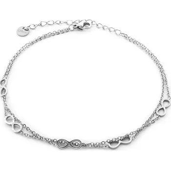 Řetízek BRUNOshop.cz Dvojitý řetízek na nohu NEKONEČNO