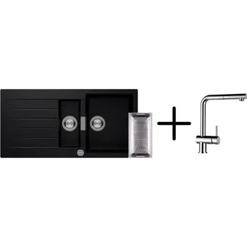 Granitový dřez SET 03-13 Dřez SCHOCK Signus D-150 + baterie Epos Chrom 540120 Barva: Magma