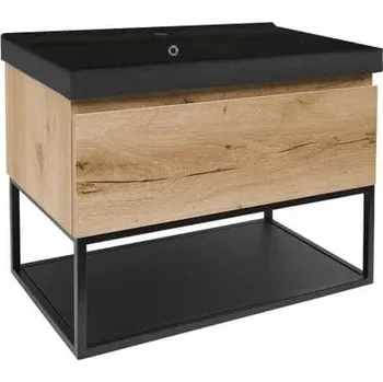 Koupelnový nábytek Koupelnová skříňka s umyvadlem SAT B-Way 59x30x45 cm dub mat BWAY60OAKFU1B