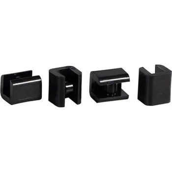 Sada koupelnových doplňků Náhradní nožičky SAT 4 ks, černé NDSATSTOLPLASTC