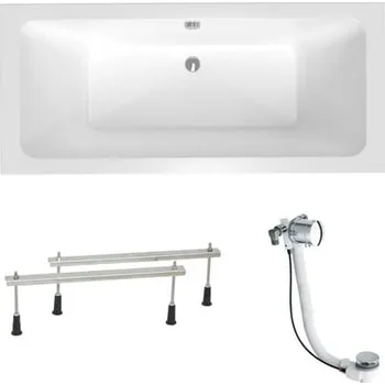 Obdélníková vana Laguna Nora Plus 180x80 cm akrylát levá i pravá SIKONO1800APN