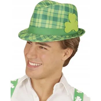 Klobouk Klobouk Widmann Svatý Patrik fedora se zeleným kostkovaným vzorem