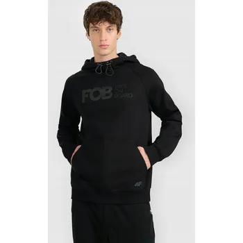 Pánská mikina Pánská Pánská Mikina S Kapucí 4F Bavlna otevřený potisk, černá, velikost L