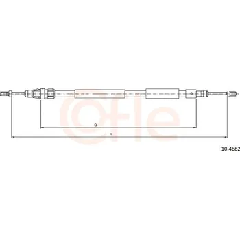 Lanko parkovací brzdy Tažné lanko, parkovací brzda COFLE 92.10.4662
