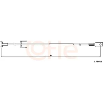 Lanko parkovací brzdy Tažné lanko, parkovací brzda COFLE 92.1.RE011