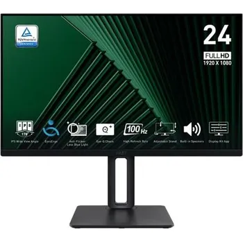 Monitor MSI monitor PRO MP245PG 23,8" IPS FHD 100Hz 1ms HDMI DP VGA výšk.nastavitelný pivot černá