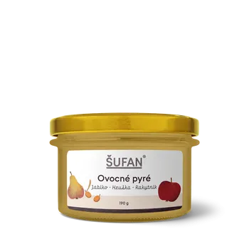 Vyrobeno pro ŠUFAN Pyré jablko-hruška-rakytník - 190 g