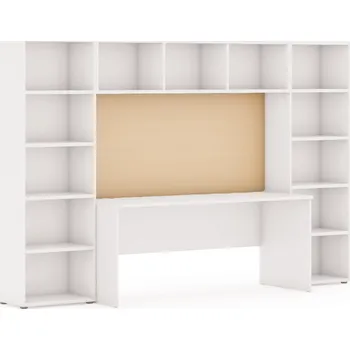 Knihovna Zadní stěna nad stůl INTEGRO, bříza