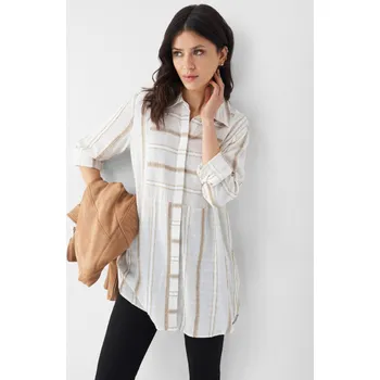 Dámská košile Salsa Jeans dámská krémová pruhovaná košile 20000412-5609807576890