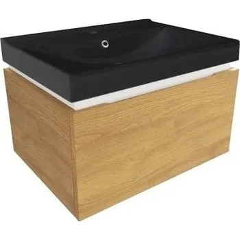 Koupelnový nábytek Koupelnová skříňka s umyvadlem SAT Feel 60x30x46 cm dub medový mat SATFEEL60DMU1MB