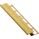 Lišta schodová "Z" Havos, mosaz, délka 250 cm, výška hrany 10 mm, MOSC10250
