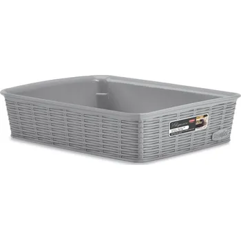 Úložný box STEFANPLAST Elegance 30942 Úložný koš M, šedý