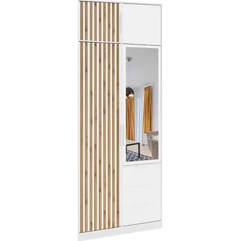 Šatní skříň ArtStol Šatní skříň BALI LUX D2 s nástavcem | bílá