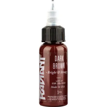 Tetovací barva Radiant Colors USA Radiant Ink Dark Brown 30 ml