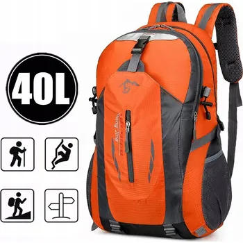 TREKINGOVÝ SPORTOVNÍ BATOH 40L, ORANŽOVÝ