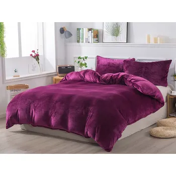 Povlečení XPOSE® Prodloužené mikroplyšové povlečení JORGA Exclusive - borůvkové 140x220 cm, 70x90 cm, Mikroplyš + Prodloužená možnost vrácení zboží do 50 dnů