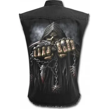 Pánská košile KOŠILE bez rukávů/Vesta Spiral Zuřivé pěsti GAME OVER TR260880 Velikost: M