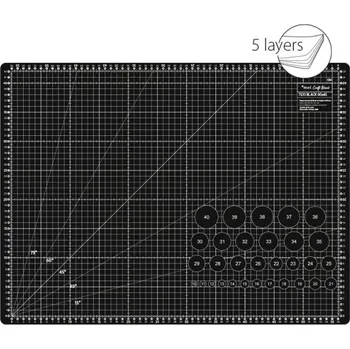 Řezací podložka TEXI BLACK 60 x 45 cm,3 mm, 5 vrstvá, zesílená