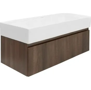 Koupelnový nábytek Koupelnová skříňka s umyvadlem SAT Evolution 98x30x44,8 cm ořech mat SATEVO100NAU2