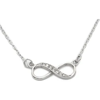 Řetízek BRUNOshop.cz Jemný náhrdelník NEKONEČNO s kamínky
