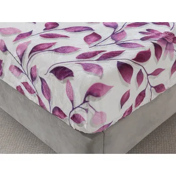Prostěradlo XPOSE® Mikroplyšové prostěradlo IVANKA Exclusive - fialové 90x200 cm, Mikroplyš + Prodloužená možnost vrácení zboží do 50 dnů