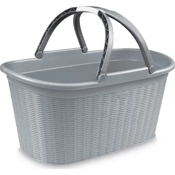 Koš na prádlo STEFANPLAST Košík na prádlo Elegance 35l, šedý