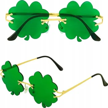 Sluneční brýle ZELENÉ BRÝLE JETELOVÉ LÍSTKY DEN SVATÉHO PATRIKA ZÁBAVA DOPLNĚK