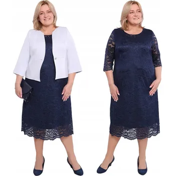 Dámské šaty Tmavě modré šaty s krajkou 60