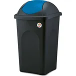 STEFANPLAST Odpadkový koš Multipat 60 l, černý, modré víko
