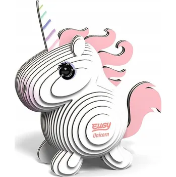 Puzzle Růžový jednorožec Eugy. Eko skládačka Puzzle 3D
