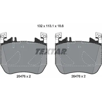 Brzdová destička Sada brzdových destiček, kotoučová brzda TEXTAR 2647602