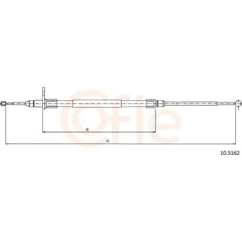 Lanko parkovací brzdy Tažné lanko, parkovací brzda COFLE 92.10.5162