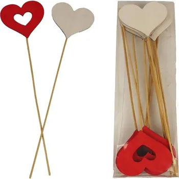 Zápich srdce, 12 ks D4608