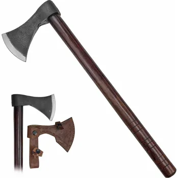 Sekera PAK Ručně kovaná sekera "VALDR AXE" s koženým pouzdrem