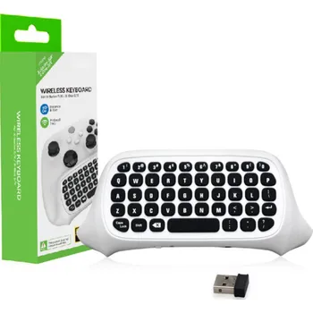Stojan pro herní konzoli Bezdrátová klávesnice k ovladači - Chatpad Xbox One, Xbox One S/X, Xbox Series S/Xbílá