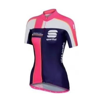 cyklistický dres Dámský cyklistický dres Sportful Gruppetto Pro W Jersey SS pink/viol 2015