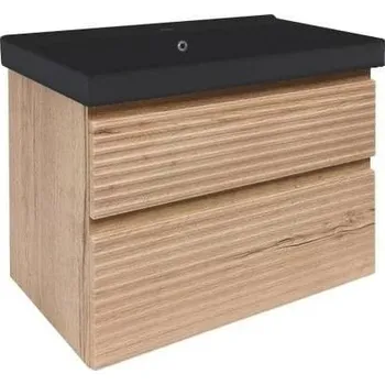 Koupelnový nábytek Koupelnová skříňka s umyvadlem Naturel Savona 78x53x45 cm dub mat SAVONA280DHU1B