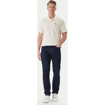 Pánská móda Calvin Klein Jeans Polokošile Easy Monologo LV04RF209G Béžová Regular Fit 2XL
