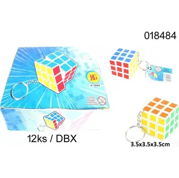 Hlavolam PŘÍVĚŠEK HLAVOLAM KOSTKA 12ks/DBX 3,5x3,5x3,5cm