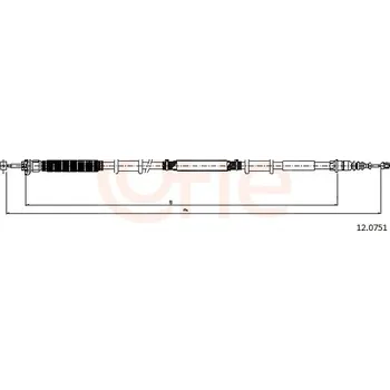 Lanko parkovací brzdy Tažné lanko, parkovací brzda COFLE 92.12.0751