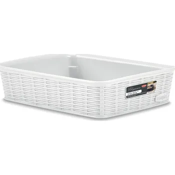 Úložný box STEFANPLAST Elegance 30930 Úložný koš M, bílý