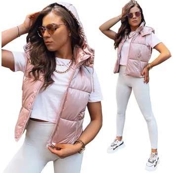 Dámská vesta Dámská prošívaná vesta S KAPUCÍ vel XL