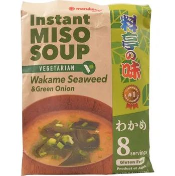 Marukome Wakame Miso polévka s cibulkou, 8 porcí
