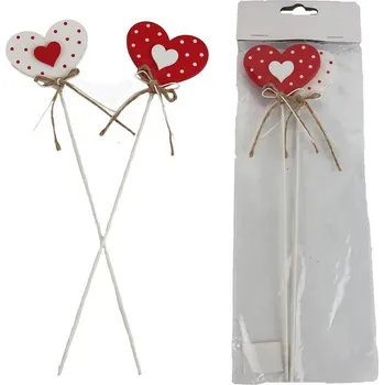 Velikonoční dekorace Zápich srdce, 2 ks D6020-08