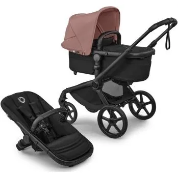 Kočárek Bugaboo Fox5 Renew Kompletní set - Black/Heritage Black/Dusty Pink