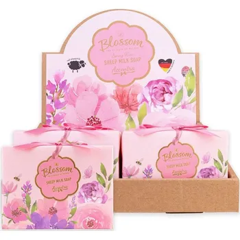 Kosmetika MÝDLO 100g z ovčího mléka BLOSSOM ručně vyráběné v papírovém obalu NOVINKA ACCENTRA