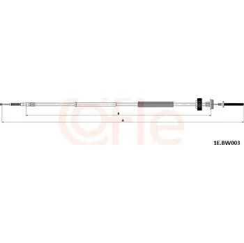 Lanko parkovací brzdy Tažné lanko, parkovací brzda COFLE 92.1E.BW003